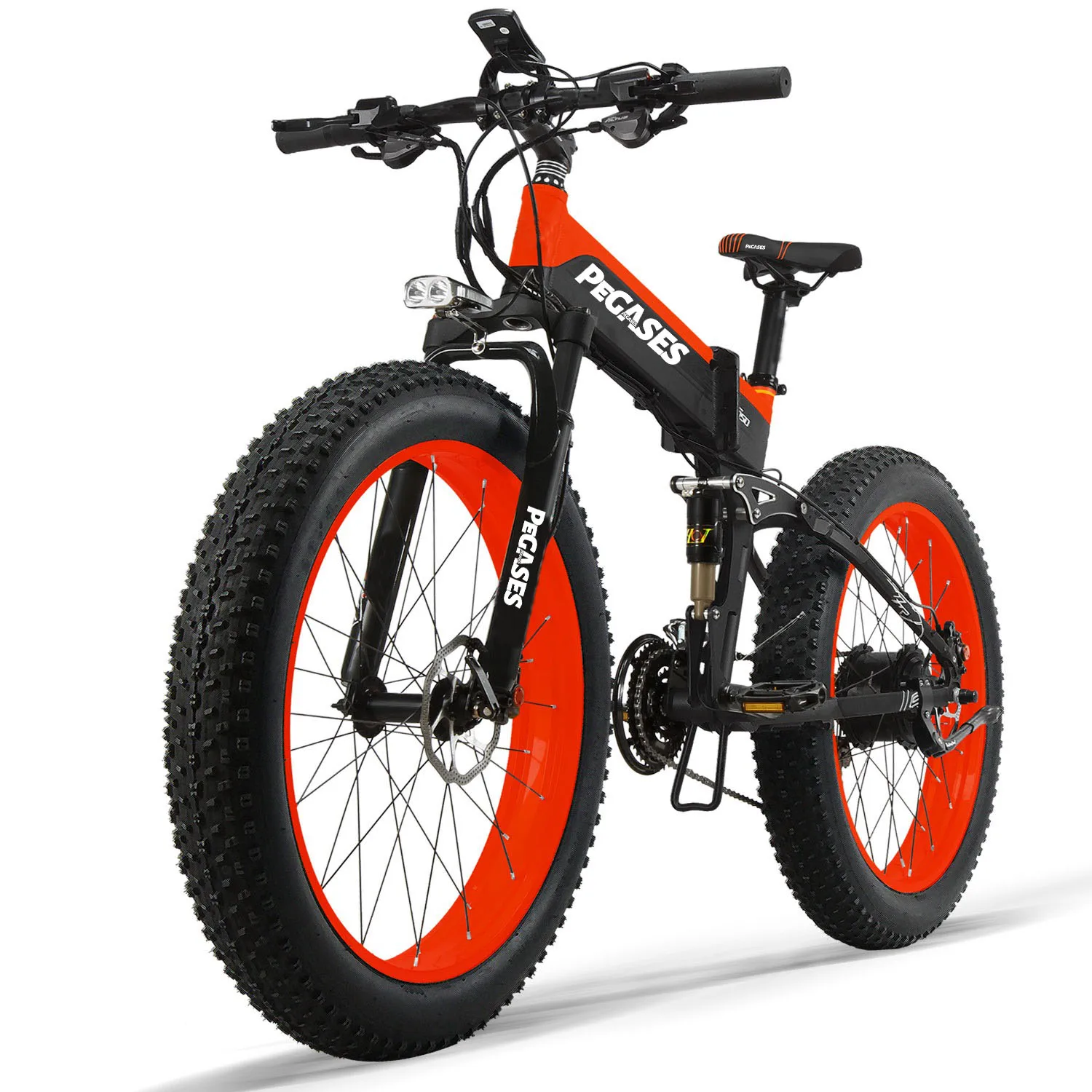 Günstig Elektrische Mountainbike 48V 14AH Samsung Lithium-Batterie 1000W Schnee Folding Fahrrad Erhöhen 26-Zoll 4,0 Fett Reifen Ebike