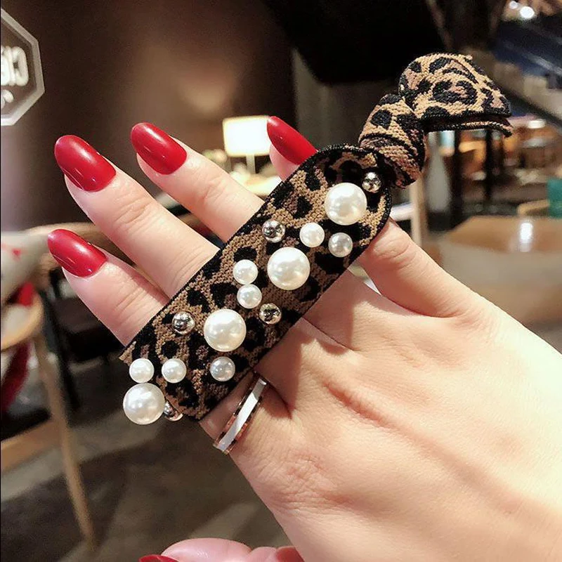 INS резинка для волос с жемчугом Радуга Vsco девушки отпуска stlye дизайнерские