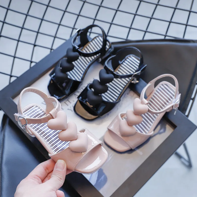 

CMSOLO Sandals Shoes Big Children New Fashion Summer Shoes Princess Cute Girls Kids Sandals Shoes Anti-Slip Soft Bottom Sandal