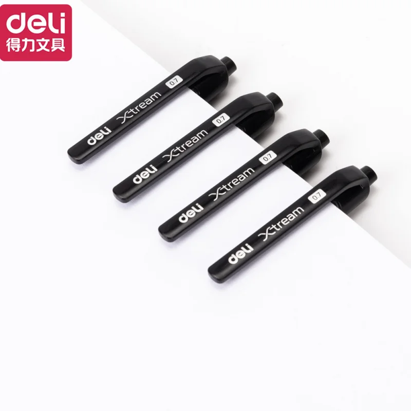 

Deli 0.7mm Press Gel Pen Low Viscosity Ink Writing Smoothlysignature Pen Water Pen Office Stationery Black 12pcs/box