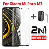 tempered glass for xiaomi poco m3 screen protector camera lens film protective glass on xiaomi poco m3 protection glass