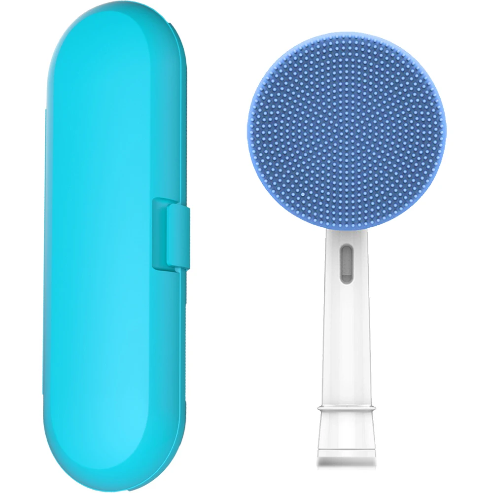 Oral-B-cepillo de dientes eléctrico Pro 1000, 2000, 3000, 3500, 1500, estuche de viaje con cabezal de cepillo de limpieza Facial