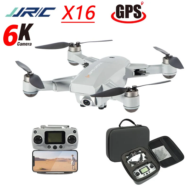 

NEW 2022 JJRC X16 RC Drone With WIFI FPV GPS 5G 6K Optical Positioning HD Camera Foldable Quadcopter With Bag VS MJX B20 Dron