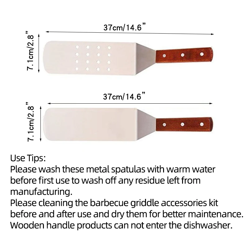 Набор Профессиональной посуды из нержавеющей стали 2 шпателя и скребок для
