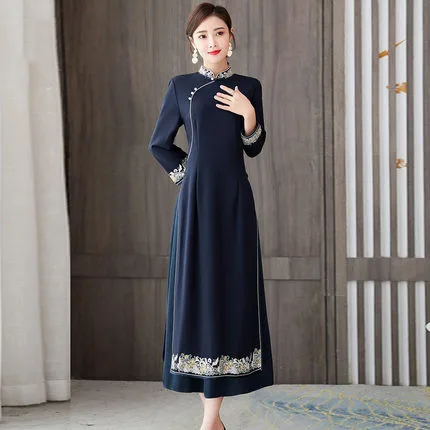 

2022 chinese dress chinese qipao classic women satin cheongsam oriental bride wedding dresses evening party gown chinese qipao