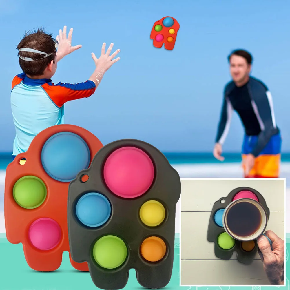 

Children Fun Pressure Reduction Toy Fidget Simple Dimple Antistress Grasping Board Kid Early Education Silicone Toy