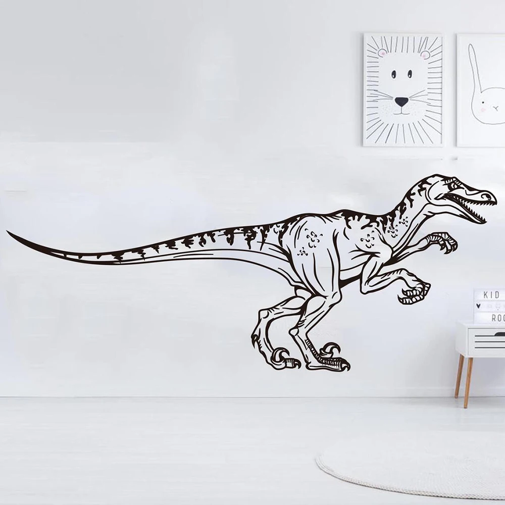 

Large Velociraptor Dinosaur Wall Decal Dinosaur Animal Decal Dino Dinosaur Vinyl Wall Sticker for Kids Room Nursery Decor 312-27