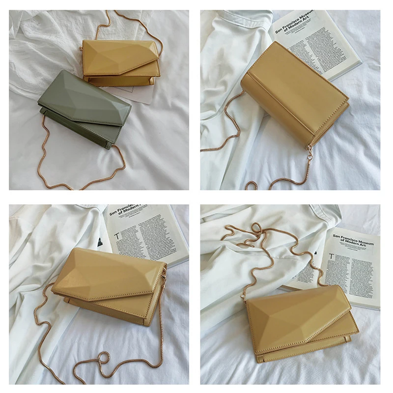 

Small Suqare Bags For Women 2020 Luxury Handbags Women Bags Designer Simple Purses Black White Ladies Shoulder Messenger Bags