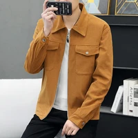 dybzacq lapel jacket male spring and autumn new korean slim shanshan cargo coat male 2022 jacket mens fashion s 3xl