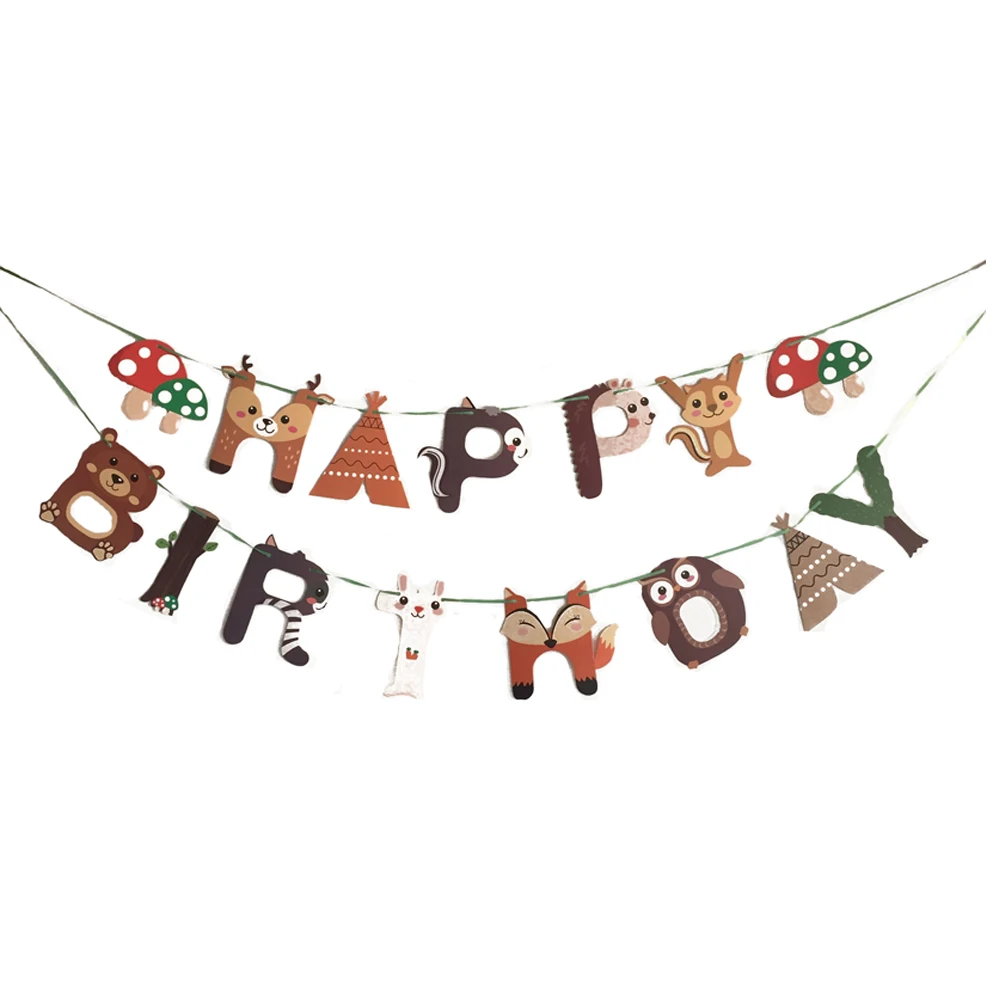 Джунгли животных баннер лесные твари Zoo гирлянда плетение лесная тематика день