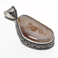 genuine solar quartz pendant silver overlay over copper hand made women jewelry gift p9146