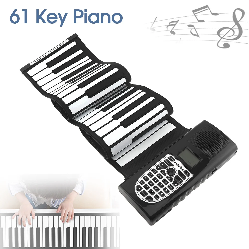 61 клавиша USB MIDI выход рулонное пианино электронное портативное
