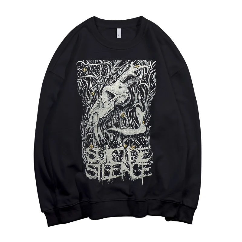 ; SUICIDE SILENCE Band; унисекс; круглый вырез; хлопковая толстовка; Азиатский размер - Цвет: style4