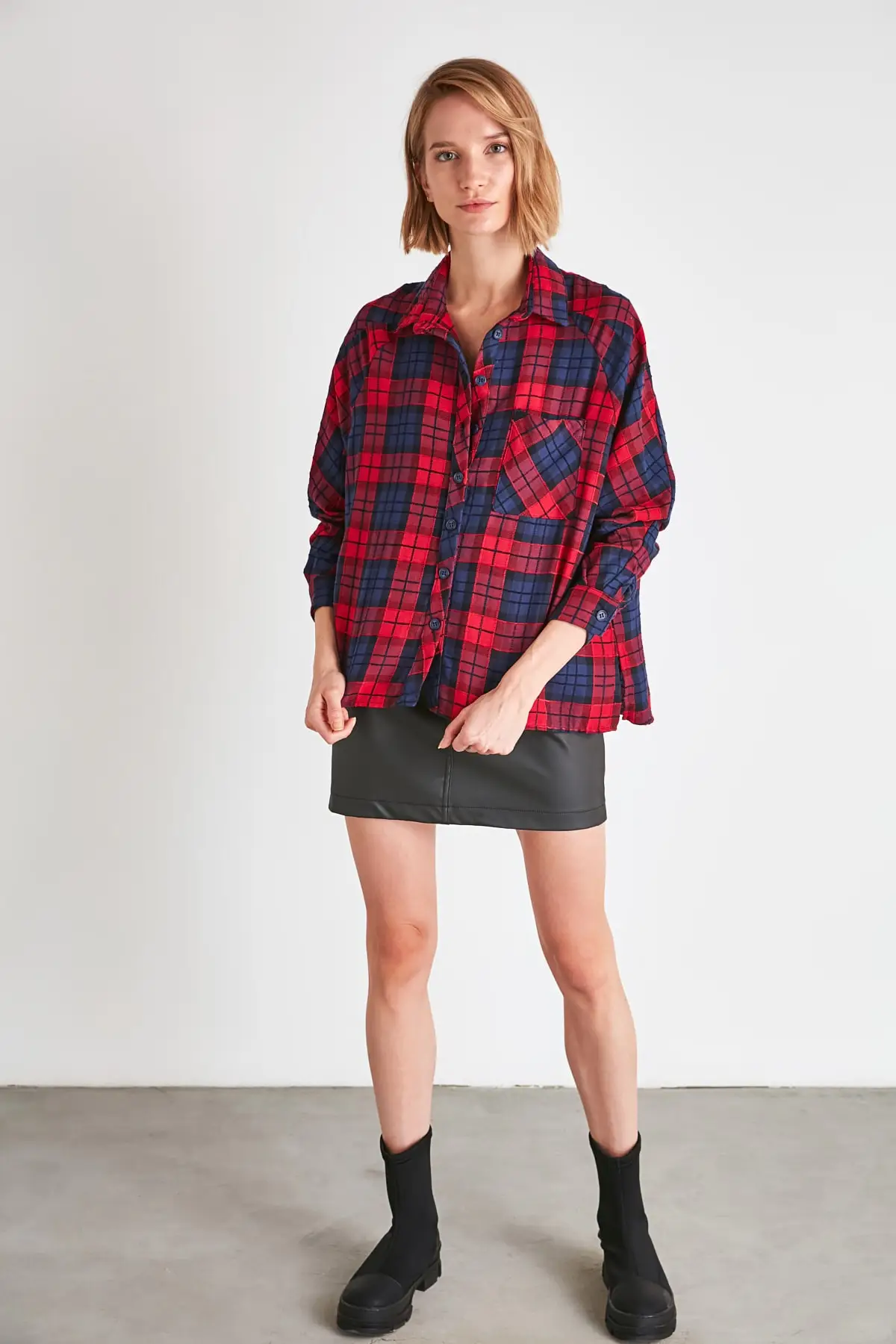 

Трендовая рубашка в клетку TWOAW21GO0453