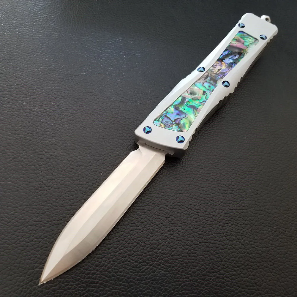 

Knife Combat Aviation luminum Handle inlaid Shell Fighting Dinosaurs D2 Outdoor Camping Hunting Survival Ktchen EDC TooL