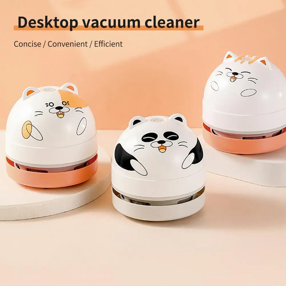 

Маленький Настольный пылесос, Беспроводная зарядка через USB, мультяшный милый портативный мини-пылесос для клавиатуры
