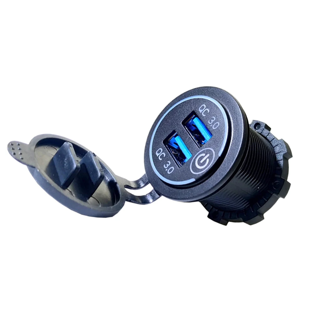 QC3.0 два порта USB зарядное устройство гнездо адаптера питание на выходе