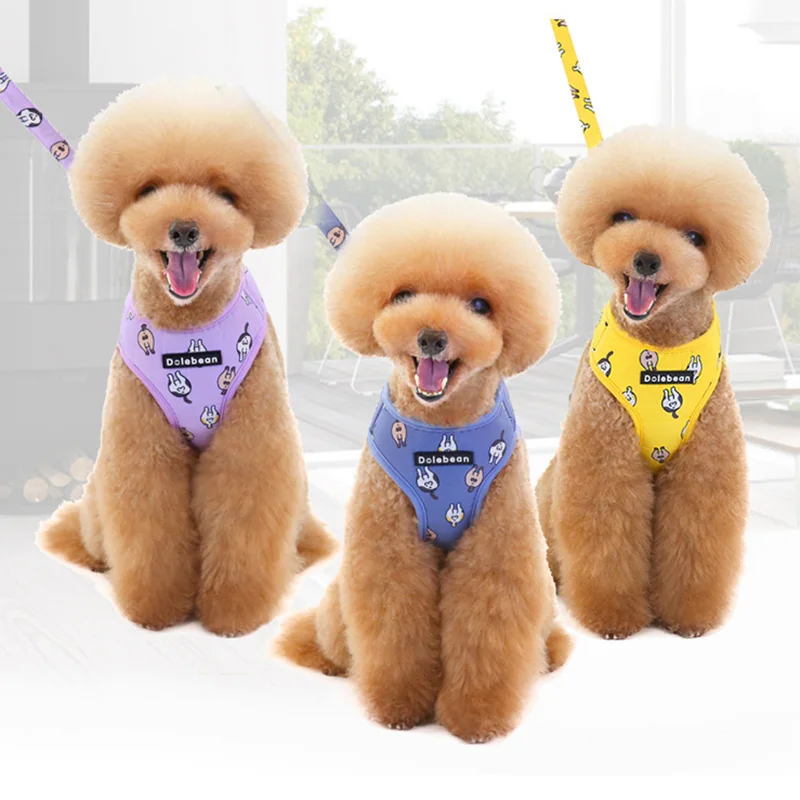 

Pet Harness Chest Strap Set Vest-style Chest Strap Polyester Breathable Heat Dissipation Small And Medium Pets Teddy Chihuahua