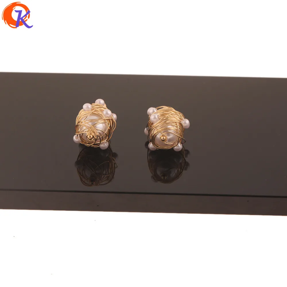 

Cordial Design 20Pcs 15*30MM Jewelry Accessories/DIY Making/Genuine Gold Plating/Imitation Pearl/Hand Made/Earring Findings