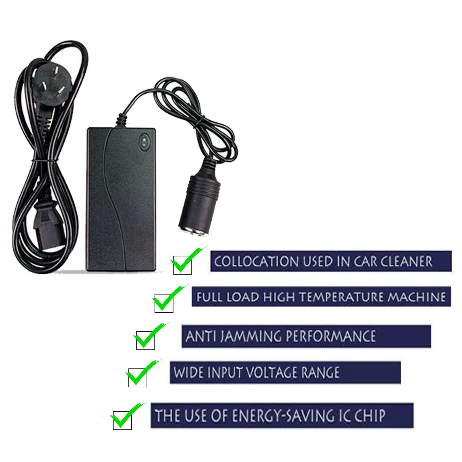 Автомобильное зарядное устройство гнездо прикуривателя 240 в сетевой разъем на 12