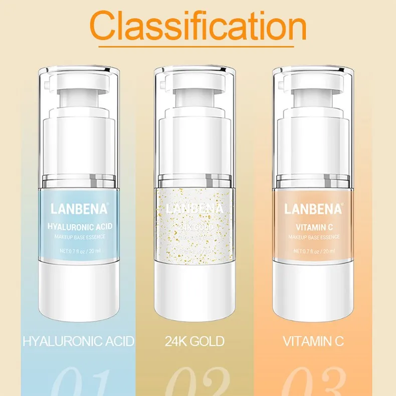 LANBENA праймер для лица основа макияжа эссенция Сыворотка гиалуроновая кислота VC 24K
