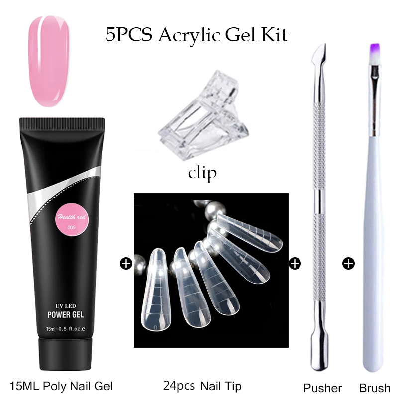5 шт. набор акриловых гелей для наращивания ногтей | Красота и здоровье