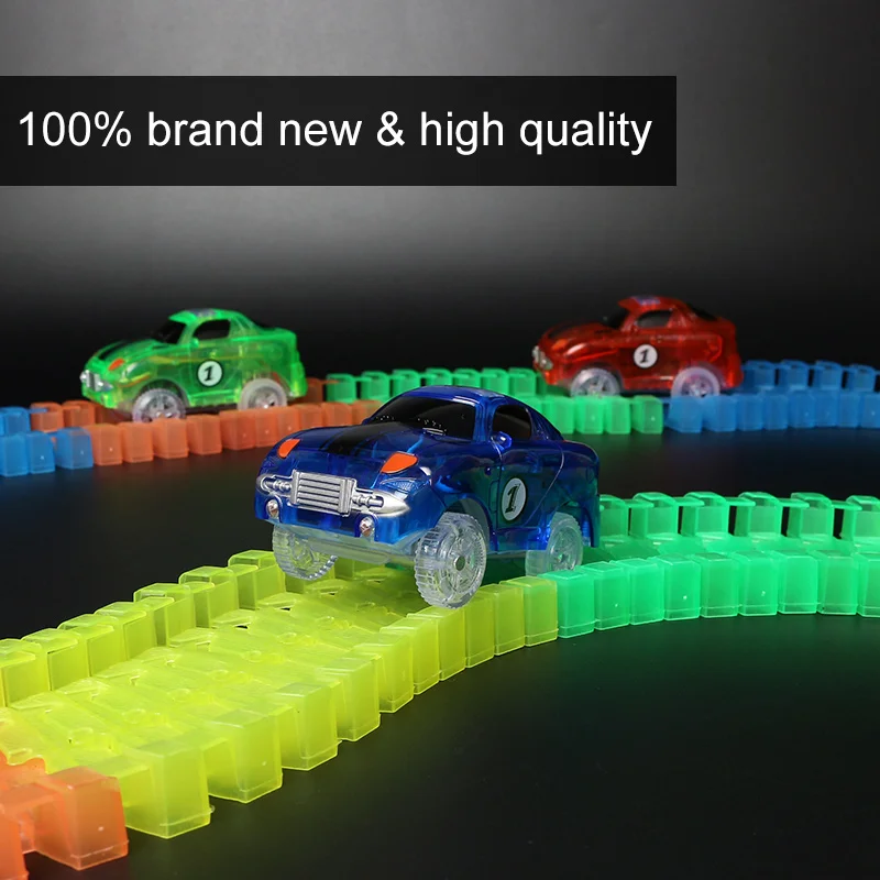 

Волшебные треки головоломка игрушки Гибкая сборка автомобиль игрушка светящийся гоночный трек набор светящийся в темноте мини-рельсовый а...