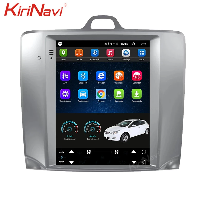 KiriNavi 10 4 inch вертикальный Экран Tesla Стиль 1 Din Android 9 0 автомобиль радио для Ford Focus