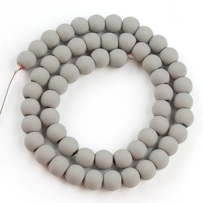 

Бусы из натурального камня, матовый серый резиновый гематит Круглые бусины для самостоятельного изготовления ювелирных изделий браслет ак...