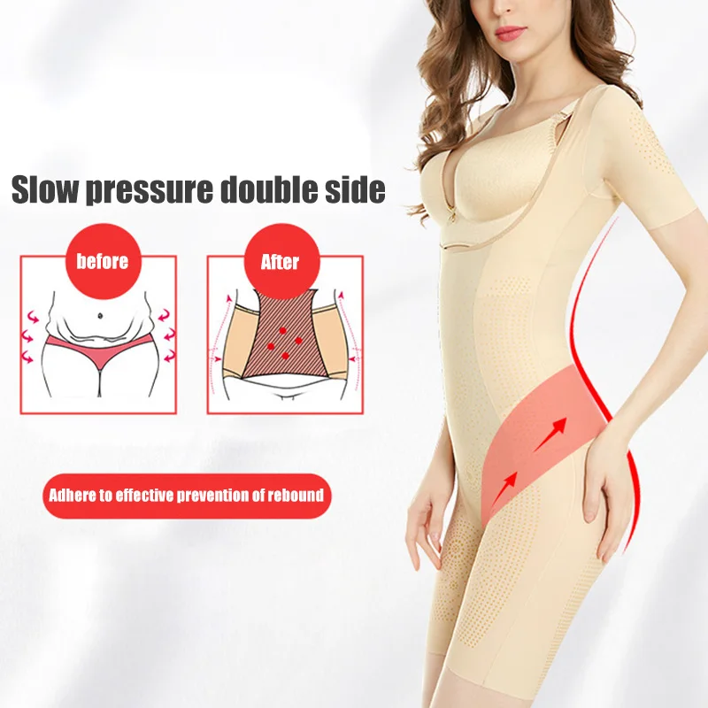 

Short Sleeve Pants Fully Body Shaper Fat Burning Corset Shapewear for Women Butt Lifter Seamless Slimming Tummy Control Panties