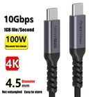 Кабель USB C на C USB 3,1 Type-C 5A E Mark 100 Вт PD для быстрой зарядки Gen2 10 Гбитс 4K 60 Гц шнур для MacBook Pro iPad ноутбука Samsung
