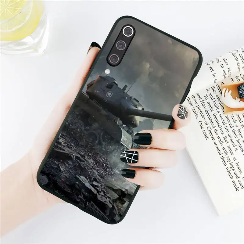 

world of tanks design pattern Phone Cases For Xiaomi Redmi note 7 8 9 t k30 max3 9 s 10 pro lite Luxury brand shell funda coque