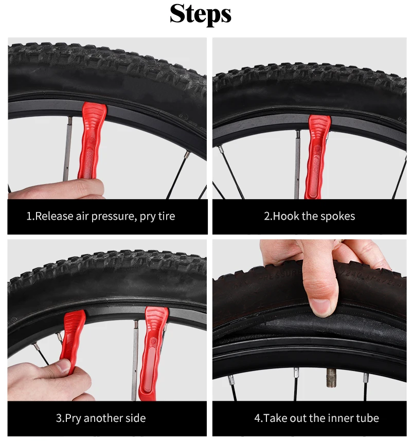 

WEST BIKING Bicycle Tire Lever Lightweight Tire Pry Bar Crowbar MTB Bike Wheel Repairing Tool Tire Opener Remover Bicycle Tools