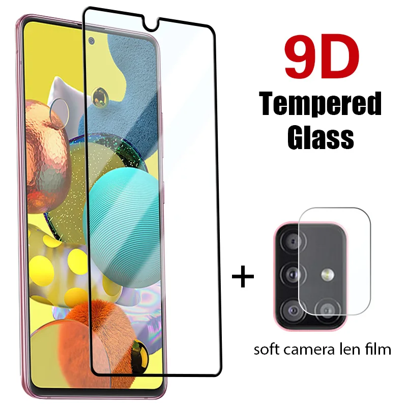 

2in1 Tempered Glass For Samaung galaxy A51 A71 A21S A31 A41 A01 A11 A2 5G Core soft Camera lens films on Samsung A12 A21 A42 F41