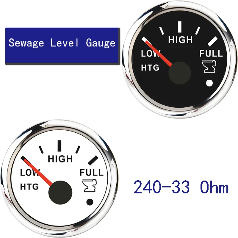 52 мм Датчик уровня сточных вод Водонепроницаемый морской Холдинг бак Уровнемер 0