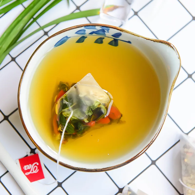 Чайный пакетик треугольный с цветами Улун и фруктами черный для похудения | Дом