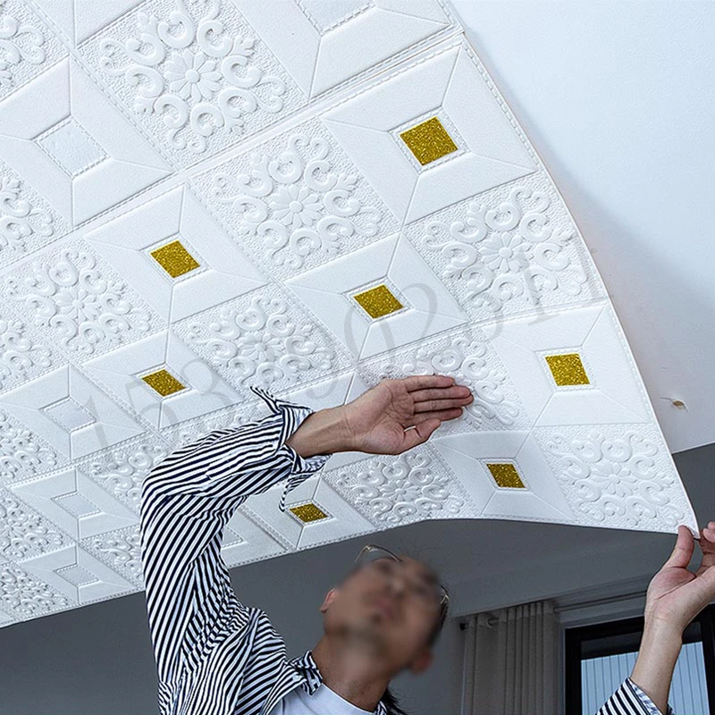 Self-adhesive3D настенные наклейки на потолок декоративные стикеры для гостиной