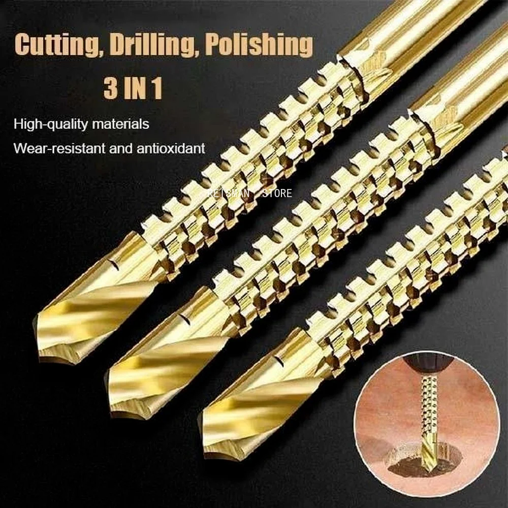 

6pcs/set Cobalt Drill Bit Set Spiral Screw Metric Composite Tap Drill Bit Tap Twist drill bit set multi-function metal specia