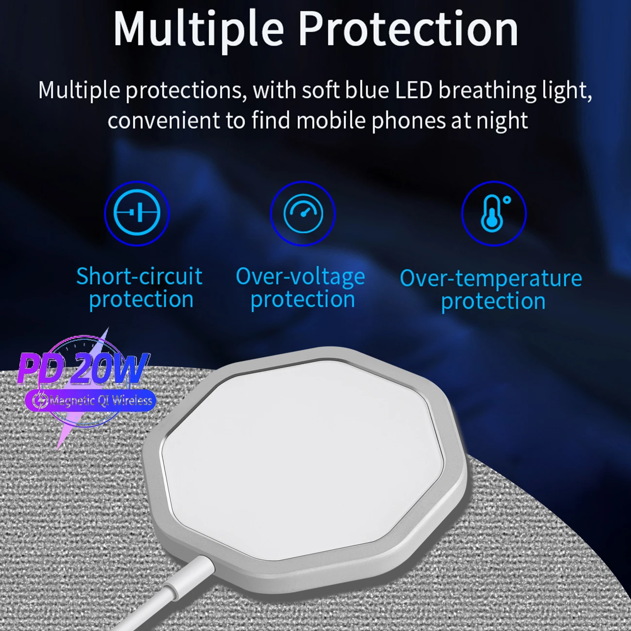 20W Qi Magnetic Wireless Charger Stand For iPhone 12 11 Pro XS Samsung S21 S20 S10 S9 Fast Charging Dock Station Phone | Мобильные