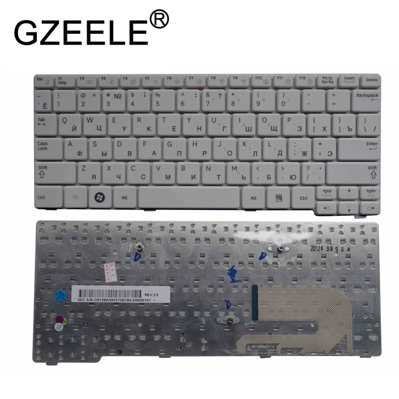 GZEELE Новая русская клавиатура для samsung N150 plus N143 N145 N148 N158 NB30 NB20 N102 N102S NP-N145 ноутбук черный/белый