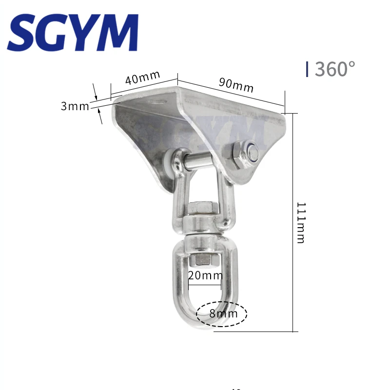 Сверхмощная Вешалка для крючок пряжек SGYM 180 °/360 ° из нержавеющей стали 304 йоги