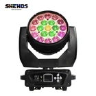 Новый светодиодный прожсветильник 19x15 Вт, RGBW-луч + промывка, зум, Подвижная головка, DMX, 1624 каналов, дискотека, церковная, ТВ-студия, оборудование для сценических эффектов