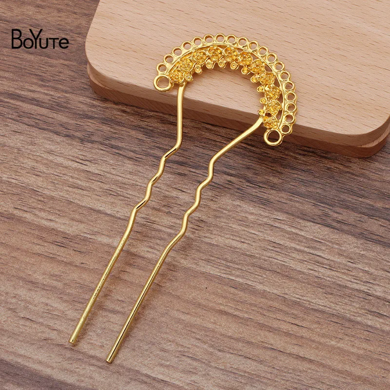 Оптовая продажа винтажная металлическая заколка для волос BoYuTe (10 шт./лот) с