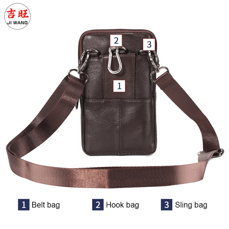 Мужская кожаная сумка мессенджер черная винтажная Повседневная через плечо с
