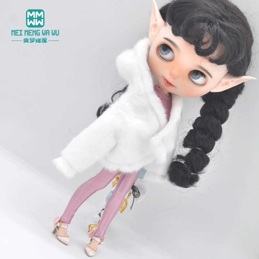 Подходит для Blyth Azone OB22 OB24 1/6 кукольная одежда модное меховое пальто плотная