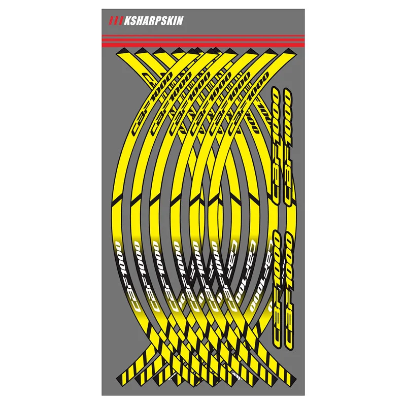12 X Толстые края внешний обод наклейка полоса колесные наклейки для HONDA CBF1000 honda CBF