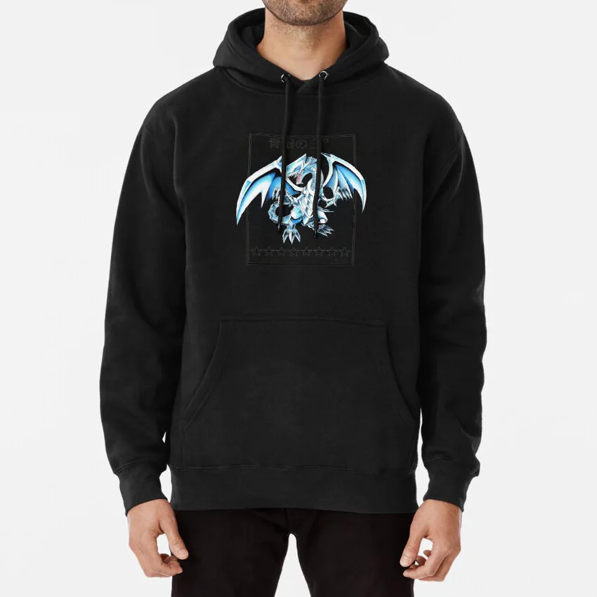 Толстовка с капюшоном голубыми глазами белый дракон Yu Gi Oh Yugioh Yi Аниме Манга