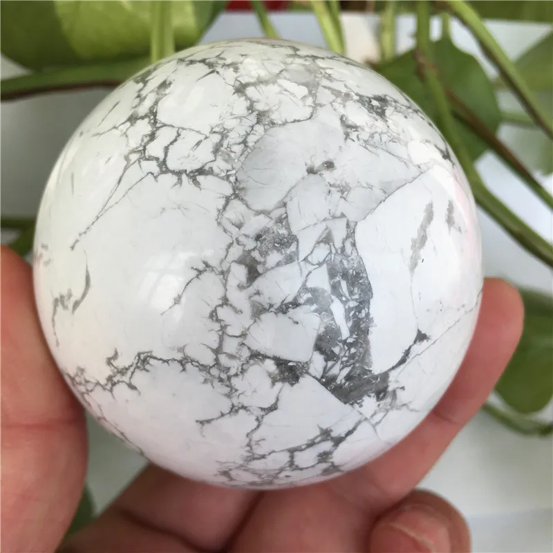 

Высокое качество натуральный Howlite рейки мяч лечебная Сфера кристальных камней, украшение для украшения подарок