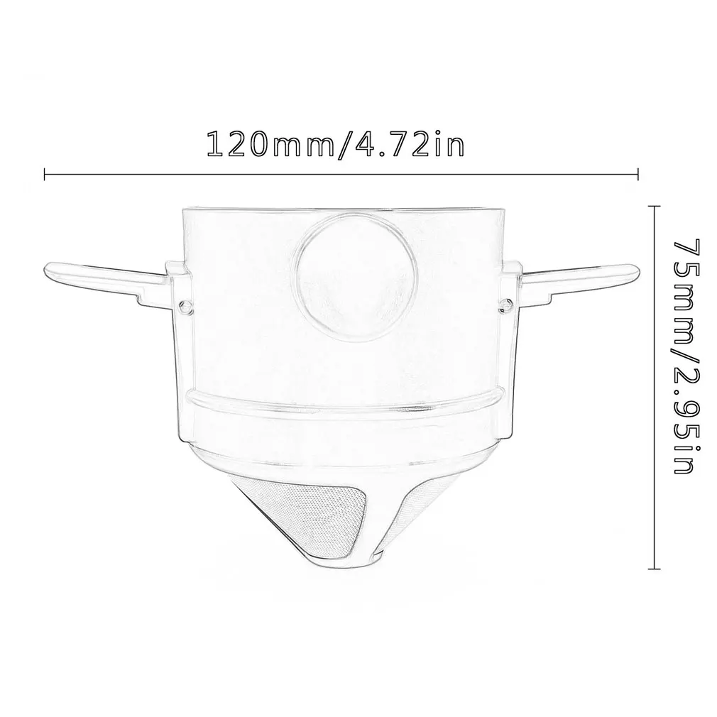 Foldable Portable Coffee Filter Maker Stainless Steel Drip Tea Holder Reusable Paperless Pour Over Dripper | Дом и сад