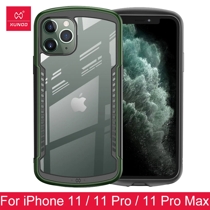 Чехол Shookproof для iPhone 11 Pro Max, прозрачная подушка безопасности, чехол для игрового плеера, защитный чехол, металлическая пленка для объектива, защита экрана Xundd